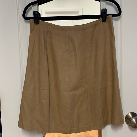 Vintage Finity Woman’s Tan Linen Skirt‎ - size 12 - Picture 1 of 5